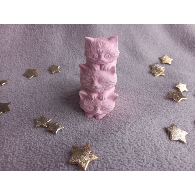 Famille de chat - rose