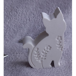 Chat avec motifs floraux - blanc (naturel)