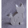 Chat avec motifs floraux - blanc (naturel)