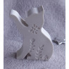 Chat avec motifs floraux - blanc (naturel)