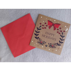 Carte peinture diamant Noël + enveloppe assortie