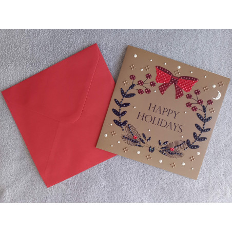 Carte peinture diamant Noël + enveloppe assortie