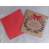 Carte peinture diamant Noël + enveloppe assortie