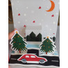 Carte peinture diamant Noël pop up + enveloppe assortie