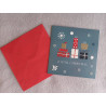 Carte peinture diamant Noël + enveloppe assortie