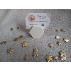 Porte photo hexagone - blanc (naturel)