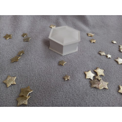 Boite hexagone avec couvercle assorti - blanc (naturel)