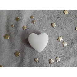 Boite coeur avec couvercle assorti - blanc (naturel)