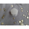 Boite fleur avec couvercle assorti - blanc (naturel)
