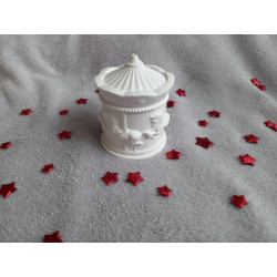 Boite carrousel avec couvercle assorti - blanc (naturel)