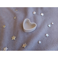 Vide poche profond coeur- blanc (naturel)