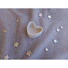 Vide poche profond coeur- blanc (naturel)