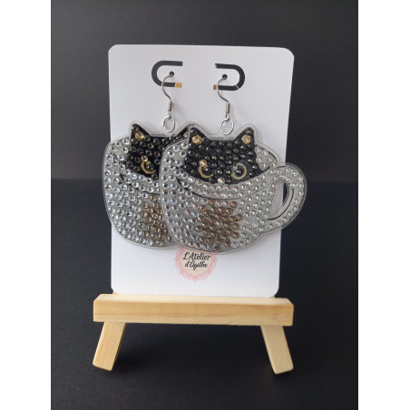 Boucles d'oreilles Arche de Noé - Chat